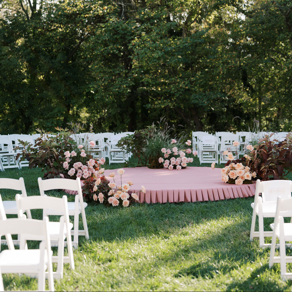 White Circular Stage