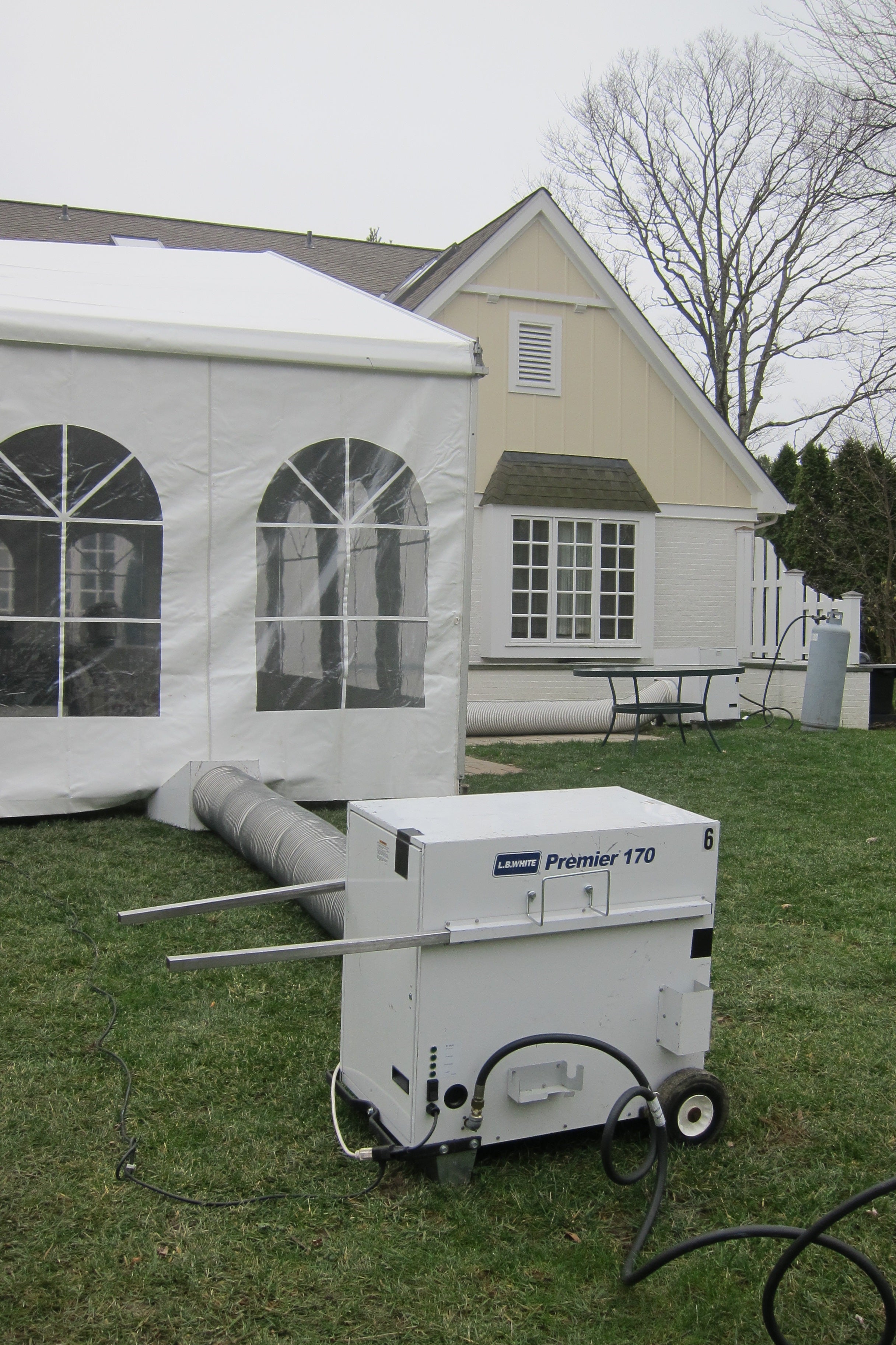 tent with heaters Tent Heaters – Camargo Events